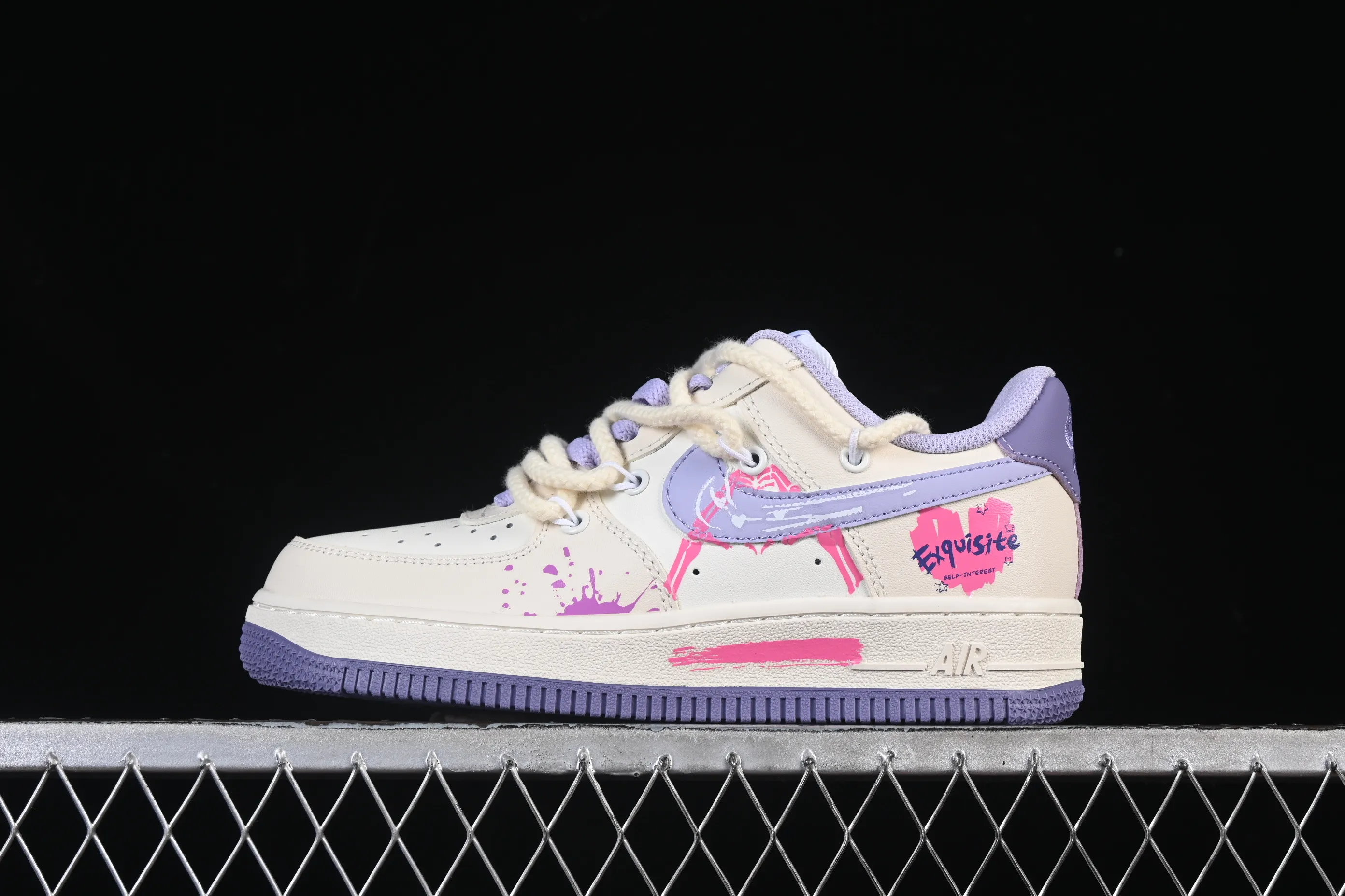All categories Nk Air Force 1 Air Force series Nk Air Force 1 Low Air Force low-top Nike Air Force 1'07 Low "Confession" Hand-painted graffiti Purple pink confession Air Force 1 low-top casual sneakers BD7701-220